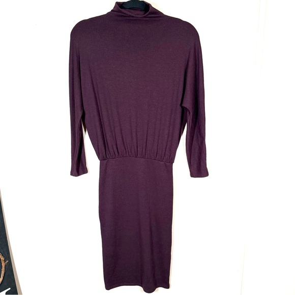 Aritzia Wilfred Free Purple Mock Neck  Dress Dolman Sleeves size XS - Picture 1 of 5